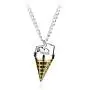 Davitu Anime Gurren Lagann Core Drill Tengentoba Gulenlagan KINON Tengen Toppa Pendants Necklace Jewelry Gift for Children Men Cosplay - (Metal Color: Sliver)