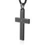 HZMAN Stainless Steel Mens Womens Cross Necklace Lords Prayer Pendant, 4 Colors Available