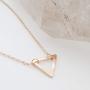 HONEYCAT Outline Triangle Necklace in Gold, Rose Gold or Silver | Minimalist, Delicate Jewelry