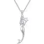 Mermaid Necklace, 925 Sterling Silver with Opal Star Pendant, Mermaid Nautical Sea Jewelry Mother Day Gift for Women Girlfriend Mermaid Lovers with Gift Box