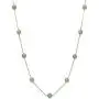 10k Yellow Gold Natural Jade Station Chain Necklace, 18'' 10k Yellow Gold Natural Jade Station Chain Necklace, 18''