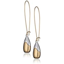 Robert Lee Morris Soho Two-Tone Bead Long Drop Earrings