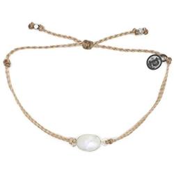 Pura Vida Silver or Gold Gemstone Bracelet - Waterproof, Artisan Handmade, Adjustable, Threaded, Fashion Jewelry for Girls/Women