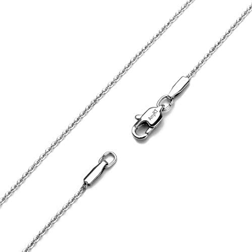 AmyRT Jewelry 1.2mm Titanium Steel Black Gold Silver Cable Chain Necklaces for Women 16 to 30 Inches