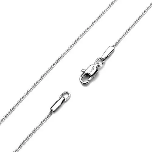 AmyRT Jewelry 1.2mm Titanium Steel Black Gold Silver Cable Chain Necklaces for Women 16 to 30 Inches AmyRT Jewelry 1.2mm Titanium Steel Black Gold Silver Cable Chain Necklaces for Women 16 to 30 Inches
