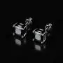 JiangXin Solitaire Gemstone 925 Sterling Silver Platinum Plated Stud Earrings Fine Jewelry for Girls Women JiangXin Solitaire Gemstone 925 Sterling Silver Platinum Plated Stud Earrings Fine Jewelry for Girls Women