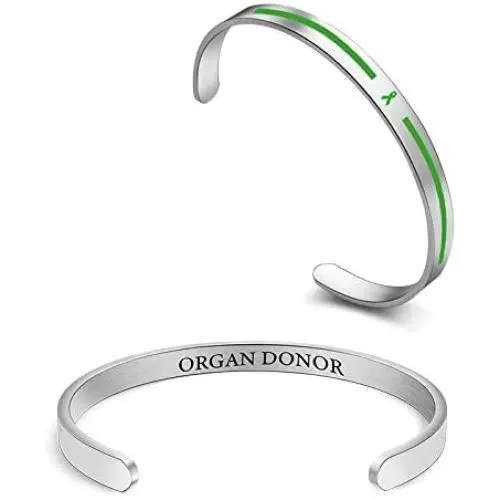 Organ Donor Gift Organ Donation Awareness Kidney Donor Thank You Gift You make A Difference Bracelet Green Awareness Jewelry