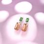 Santuzza Champagne Glass Dangle Earrings 925 Sterling Silver Like Crystal Drop Earrings Fashion Jewelry for Women