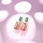 Santuzza Champagne Glass Dangle Earrings 925 Sterling Silver Like Crystal Drop Earrings Fashion Jewelry for Women