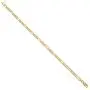 4mm Diamond-Cut 14k Yellow Gold Plated Flat Figaro Chain Bracelet 4mm Diamond-Cut 14k Yellow Gold Plated Flat Figaro Chain Bracelet