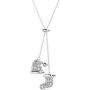 Swarovski Crystal 18K Gold Plated Christmas Socks and Hats Necklace 925 Sterling Silver Birthstone Pendant Necklaces for Women with 5A Cubic Zirconia Jewelry Birthday Gift for Women