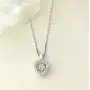 Dancing Diamond Petite Heart Pendant Necklace in 925 Sterling Silver by Parade of Jewels (1/7 ct.tw.), 18'' Dancing Diamond Petite Heart Pendant Necklace in 925 Sterling Silver by Parade of Jewels (1/7 ct.tw.), 18''