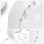 AOBOCO Sterling Silver Planet Galaxy Anklet with Sparkling Cubic Zirconia/Embellished with Crystals from Austria, Hypoallergenic Ankle Bracelet Foot Bracelet, Fine Jewelry Gifts for Women