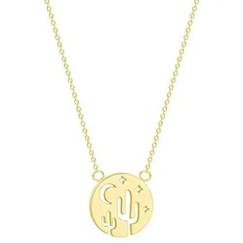 Aeora Friends Gift,Hollow Cactus Moon Star Pendant Necklace for Women Lady Girl Daughter Mother Sister Gift
