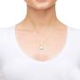 NanoStyle Serenity Prayer Necklace Inspirational Pendant Inscribed in 24k Gold on Round CZ, 18'' Gold Filled Chain