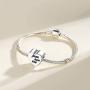 CLYQCL Charms Beads Fit Pandora charms Bracelet and Necklaces Love Heart Shape Charms With Faith, Hope, Love