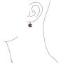 Hexagon Shaped Brown Tortoise Shell Dangle Drop Earrings For Women 14K Gold Plated Stainless Steel