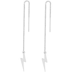 Simple Jewelry Lightning Bolt Dangle Drop Earrings Women Threader Earring 3 Colors