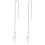 Simple Jewelry Lightning Bolt Dangle Drop Earrings Women Threader Earring 3 Colors