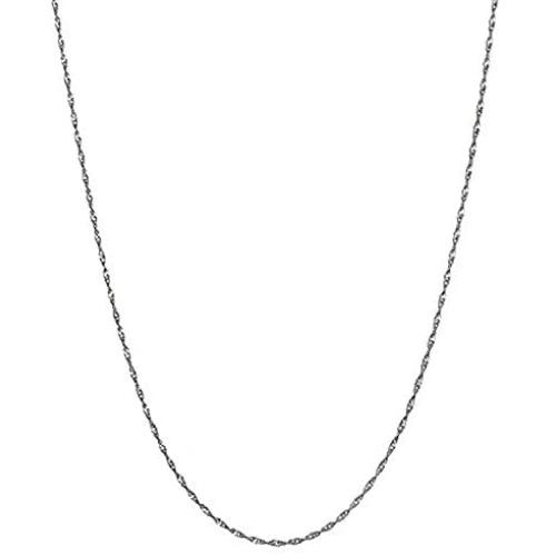 BQfife Sterling Silver Twisted Curb Link Chain Water wave chain Replacement Necklace Simple Slim for Pendant