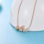 TANGPOET Heart Necklace for Women 18k Rose Gold Plated Infinity Love S925 Sterling Silver Cubic Zirconia Pendant Jewelry Gift for Teens Wife Couple