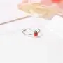 Cute Red Strawberry Ring Adjustable Strawberry Fruit Ring for Woman Girls