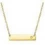 LOYALLOOK Stainless Steel Gold Tone Initial Bar Necklace Alphabet Pendant Necklace 16'' with 2'' extender for Women Mothers Necklace