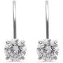 Jewelili 10kt Gold Drop Earrings set with 6mm Round Cut Swarovski Zirconia (2 cttw) Jewelili 10kt Gold Drop Earrings set with 6mm Round Cut Swarovski Zirconia (2 cttw)