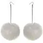 6Pairs Colorful Faux Fur Round Ball Plush Pom Pom Drop Dangle Big Earrings Lovely Cute Long Tassel Statement Fluffy Earrings for Women Girl Girlfriend Christmas Valentines Jewelry Gift