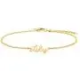 Joycuff Personalized Name Bracelet Cute 18K Gold Chain Jewelry Dainty Beautiful Gifts for Birthday Valentines Christmas Mothers Day Women Daughter Sister Teen Girls