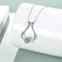 LUHE 925 Sterling Silver Ring Holder Necklace Rhombus Lotus Flower Pendant Necklace Jewelry Gift for Wife, Nurse (Lotus Flower) (Silver Lotus Necklace) LUHE 925 Sterling Silver Ring Holder Necklace Rhombus Lotus Flower Pendant Necklace Jewelry Gift for Wife, Nurse (Lotus Flower) (Silver Lotus Necklace)