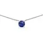 Sterling Silver Genuine or Synthetic Gemstone 7mm Round-cut Dainty Choker Necklace, 13 Inches + Extender Sterling Silver Genuine or Synthetic Gemstone 7mm Round-cut Dainty Choker Necklace, 13 Inches + Extender