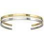 COUYA Womens Polished 316L Stainless Steel Silver Flat Bangle Cuff Bracelet