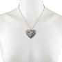 Lux Accessories Burnish Silver Vintage Steampunk Gearwork Heart Charm Necklace