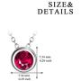 925 Sterling Silver Solitaire Cubic Zirconia Necklace for Women Teen Girls