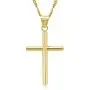 Hollywood Jewelry Cross Faith Pendant 3MM Chain Necklace Real White Gold Plated Religious Cuban Link for Women, Teen & Men Thin for Charms Love Diamonds Cut. USA Made! Hollywood Jewelry Cross Faith Pendant 3MM Chain Necklace Real White Gold Plated Religious Cuban Link for Women, Teen & Men Thin for Charms Love Diamonds Cut. USA Made!