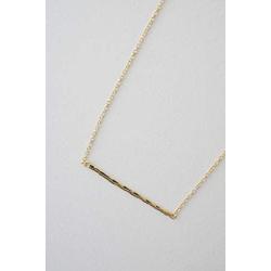 HONEYCAT Hammered Classic Bar Necklace in Gold, Rose Gold, or Silver | Minimalist, Delicate Jewelry