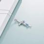 POPLYKE Butterfly Cross Necklace 925 Sterling Silver Cross Pendant Necklace for Women Girls Butterfly Jewelry Gifts