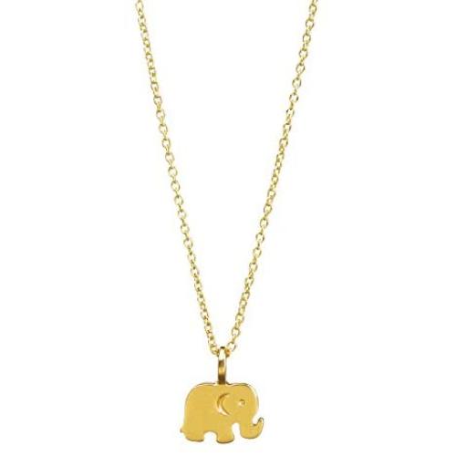 Dogeared Good Luck Elephant Reminder Necklace, Gold Dipped