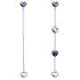 AOBOCO Love Heart Earrings Sterling Silver Dangle Drop Earrings Embellished with Crystals from Austria, Hypoallergenic Anniversary Birthday Jewelry Gifts for Women - Fill My Heart With Your Love