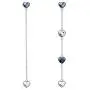 AOBOCO Love Heart Earrings Sterling Silver Dangle Drop Earrings Embellished with Crystals from Austria, Hypoallergenic Anniversary Birthday Jewelry Gifts for Women - Fill My Heart With Your Love