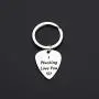 CENWA Anniversary Keychain I Plucking Love You Guitar Pick Keychain for Boyfriend or Husband Gift for Musician