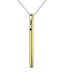Long Gold Plated Initial Necklaces for Women Sexy Personalized Bar Necklaces, Rechargeable 2-in-1 Necklace Jewelry