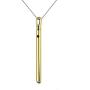 Long Gold Plated Initial Necklaces for Women Sexy Personalized Bar Necklaces, Rechargeable 2-in-1 Necklace Jewelry