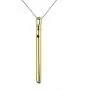 Long Gold Plated Initial Necklaces for Women Sexy Personalized Bar Necklaces, Rechargeable 2-in-1 Necklace Jewelry