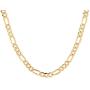 Quadri - Figaro Link Chain 5 mm in18K Gold Plated over 925 Sterling Silver Italian - 16 18 20 22 24 26 30 Inch - Necklace for Men Women Boys Girls - Premium Quality Made in Italy - Gift Box Included