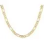Quadri - Figaro Link Chain 5 mm in18K Gold Plated over 925 Sterling Silver Italian - 16 18 20 22 24 26 30 Inch - Necklace for Men Women Boys Girls - Premium Quality Made in Italy - Gift Box Included
