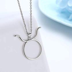 Besilver Zodiac Constellation Pendant Necklace Charm Women Men 925 Sterling Silver Horoscope Sign Astorlogy Necklace Celestial Symbols Jewelry Birthday Gifts for Wife Girlfriend Gift
