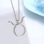 Besilver Zodiac Constellation Pendant Necklace Charm Women Men 925 Sterling Silver Horoscope Sign Astorlogy Necklace Celestial Symbols Jewelry Birthday Gifts for Wife Girlfriend Gift
