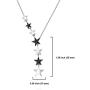 925 Sterling Silver Star Necklace, Rhodium Plated, 14K Gold Plated Cubic Zirconia (CZ) Star Y Necklaces for Women